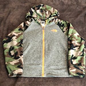 Boys North Face zip up jacket